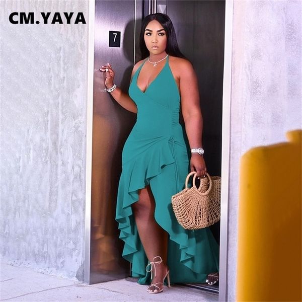 cm.yaya plus size women ruffles hem high side split tie waist v-neck maxi mermaid dress for summer party long dresses 220516, Black;gray
cm.yaya plus size women ruffles hem high side split tie waist v-neck maxi mermaid dress for summer party long dresses 220516, Black;gray