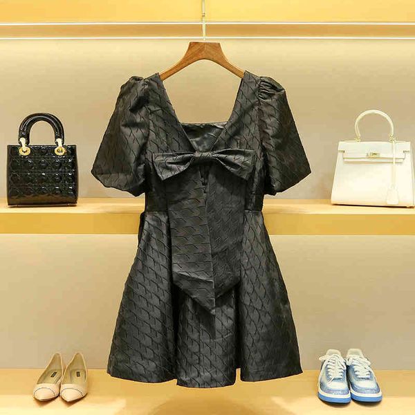zhuoya french sweet design feeling back bow bubble sleeve dress waist closing thin skirt, Black;gray
zhuoya french sweet design feeling back bow bubble sleeve dress waist closing thin skirt, Black;gray