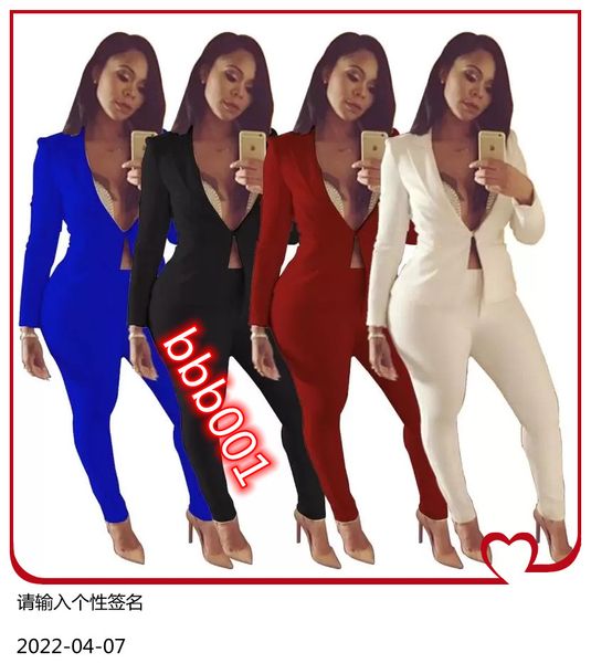 women's suits & blazers womens long sleeve v neck slim skinny business with coat and pants, White;black
women's suits & blazers womens long sleeve v neck slim skinny business with coat and pants, White;black