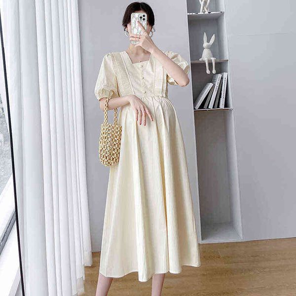 korean style summer puff pastry sleeve maternity sweet chiffon dress high waist square collar pregnant woman formal clothing wholesale j2206, White
korean style summer puff pastry sleeve maternity sweet chiffon dress high waist square collar pregnant woman formal clothing wholesale j2206, White