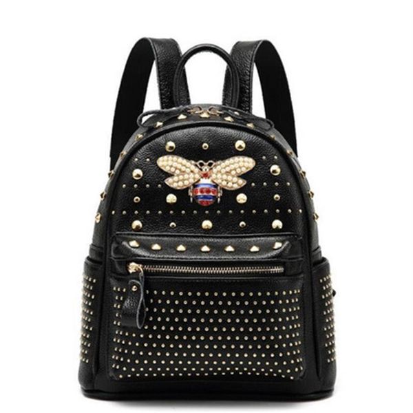 2019 new style backpack leather material for girls fashion style designer brand rivet bee travel backpack sac a dos f273i
2019 new style backpack leather material for girls fashion style designer brand rivet bee travel backpack sac a dos f273i