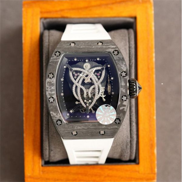 10 types skeleton rose gold diamonds watches men luxury brand case rubber strap automatic self-winding watch with box montre de luxe 2022, Slivery;brown
10 types skeleton rose gold diamonds watches men luxury brand case rubber strap automatic self-winding watch with box montre de luxe 2022, Slivery;brown