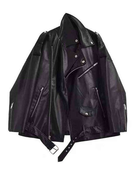 autumn women faux leather jacket casual loose soft pu motorcycle punk coat female zipper rivet outerwear brand new l220728, Black
autumn women faux leather jacket casual loose soft pu motorcycle punk coat female zipper rivet outerwear brand new l220728, Black