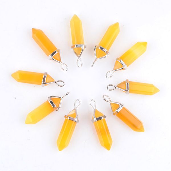 bullet shape natural stone pendant real yellow agate men women chakra gemstone pendants summer jewelry gift dn4419, Silver
bullet shape natural stone pendant real yellow agate men women chakra gemstone pendants summer jewelry gift dn4419, Silver