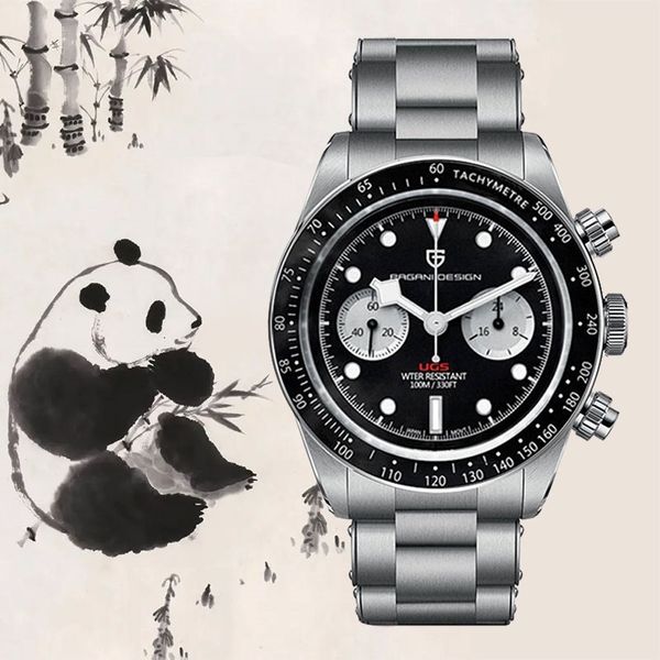 pagani design men's watch panda chronograph luxury quartz wrist watches japanese movement sapphire mirror 10bar waterproof clock, Slivery;brown
pagani design men's watch panda chronograph luxury quartz wrist watches japanese movement sapphire mirror 10bar waterproof clock, Slivery;brown