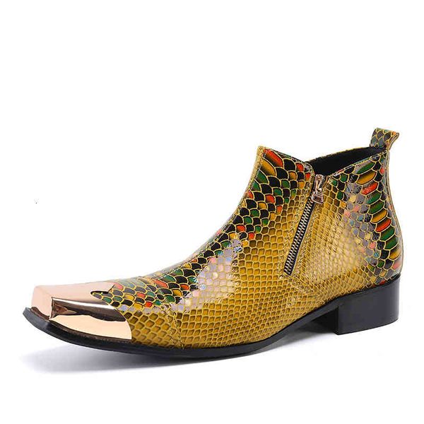 boots yellow personalized leather short boots casual business korean version iron head square men's shoes chelsea, Black
boots yellow personalized leather short boots casual business korean version iron head square men's shoes chelsea, Black