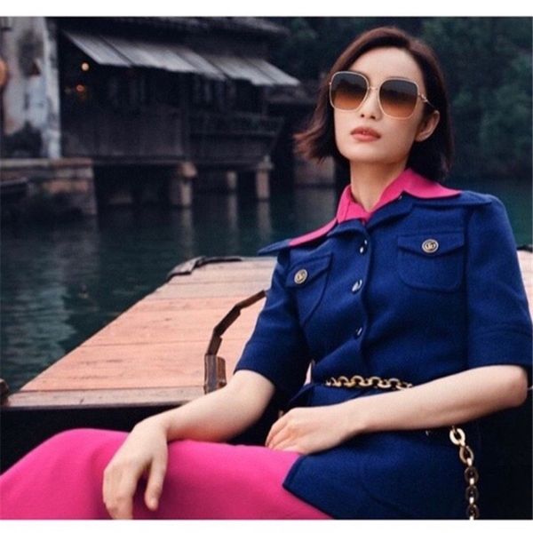 sunglasses ni lu han same female fashion net red large frame thin face gold wire glasses, White;black
sunglasses ni lu han same female fashion net red large frame thin face gold wire glasses, White;black