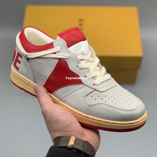 rhude rhecess distressed leather sneakers for mens skates shoes men skate shoe women sneaker womens casual in red, White;red
rhude rhecess distressed leather sneakers for mens skates shoes men skate shoe women sneaker womens casual in red, White;red