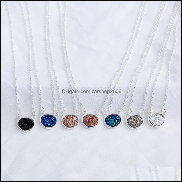 pendant necklaces pendants jewelry 6colors resin druzy drusy necklace sier plated irregar oval geometry for women drop delivery 2021 aokiu, Silver
pendant necklaces pendants jewelry 6colors resin druzy drusy necklace sier plated irregar oval geometry for women drop delivery 2021 aokiu, Silver
