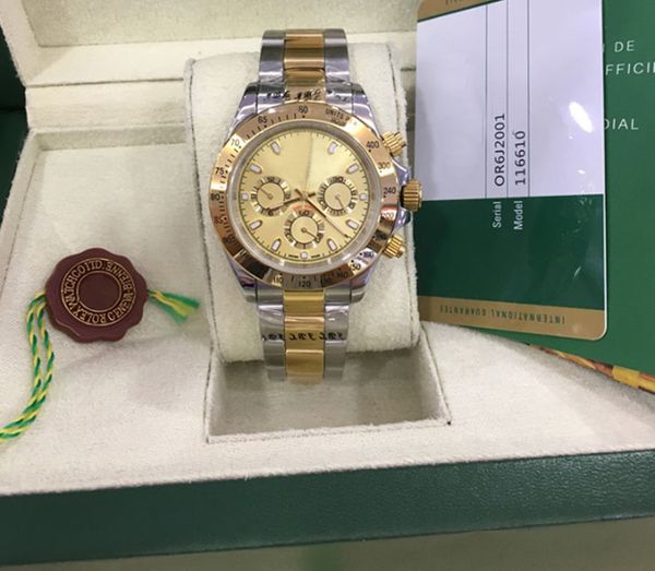 with original box watch 40mm 116503 116509 116523 sapphire 18k yellow gold no chronograph mechanical automatic mens watches 2023, Slivery;brown
with original box watch 40mm 116503 116509 116523 sapphire 18k yellow gold no chronograph mechanical automatic mens watches 2023, Slivery;brown