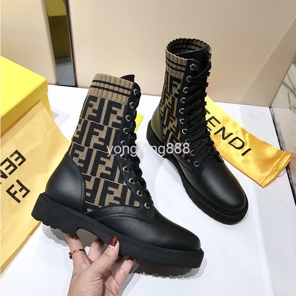 boots letter f martin boots women's autumn winter round head middle tube knitted short lace up elastic motorcycle, Black
boots letter f martin boots women's autumn winter round head middle tube knitted short lace up elastic motorcycle, Black