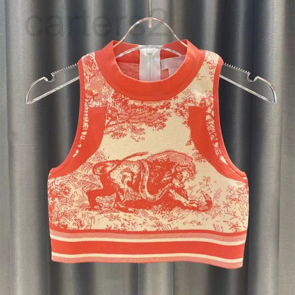 women's tanks & camis designer straight 2022 slim fitting knitted round neck jacquard animal pattern back zipper short sports vest wome, White
women's tanks & camis designer straight 2022 slim fitting knitted round neck jacquard animal pattern back zipper short sports vest wome, White