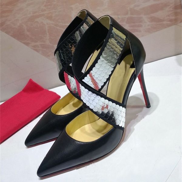 sandals early spring sequin shallow mouth high heel thin baotou back empty sandals leather side pointed women's shoes t2z6, Black
sandals early spring sequin shallow mouth high heel thin baotou back empty sandals leather side pointed women's shoes t2z6, Black
