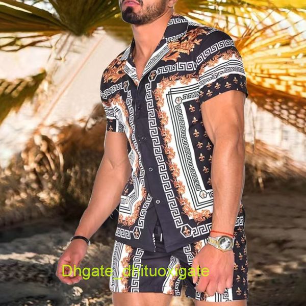 men's casual fashion shirts tracksuit hawaiian sets t-shirts printing luxury summer swim short sleeve button men shirt suit vacation be, White;black
men's casual fashion shirts tracksuit hawaiian sets t-shirts printing luxury summer swim short sleeve button men shirt suit vacation be, White;black
