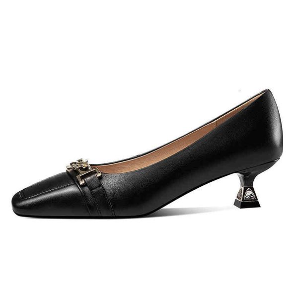 dress shoes autumn and winter women's shoes square head stiletto metal buckle leather commuting fashion shallow mouth single zoxu, Black
dress shoes autumn and winter women's shoes square head stiletto metal buckle leather commuting fashion shallow mouth single zoxu, Black