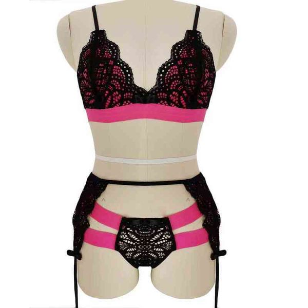 nxy set women lace wireless bra underwear garter g string pant suit solid color 0211, Red;black
nxy set women lace wireless bra underwear garter g string pant suit solid color 0211, Red;black