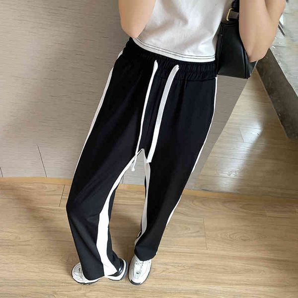 women's pants & capris ice silk feeling shows leg straight side stitching guard pants women's 2022 summer thin and versatile loose, Black;white
women's pants & capris ice silk feeling shows leg straight side stitching guard pants women's 2022 summer thin and versatile loose, Black;white
