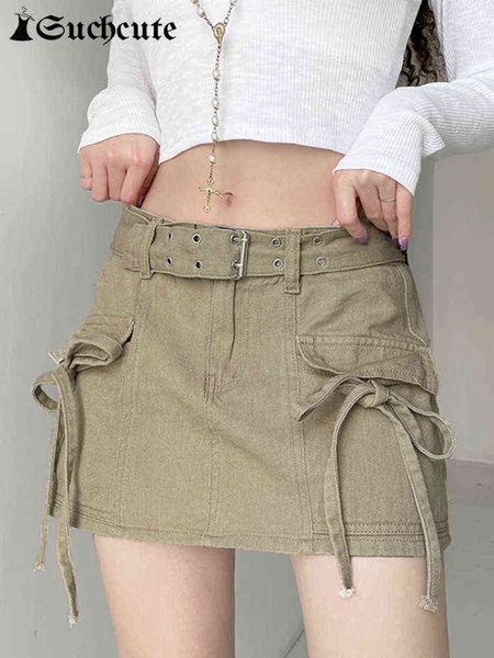 suchcute harajuku solid cargo mini skirts women grunge fairycore low waist bandage belt skirt streetwear side pocket clothes 90s t220819, Black
suchcute harajuku solid cargo mini skirts women grunge fairycore low waist bandage belt skirt streetwear side pocket clothes 90s t220819, Black