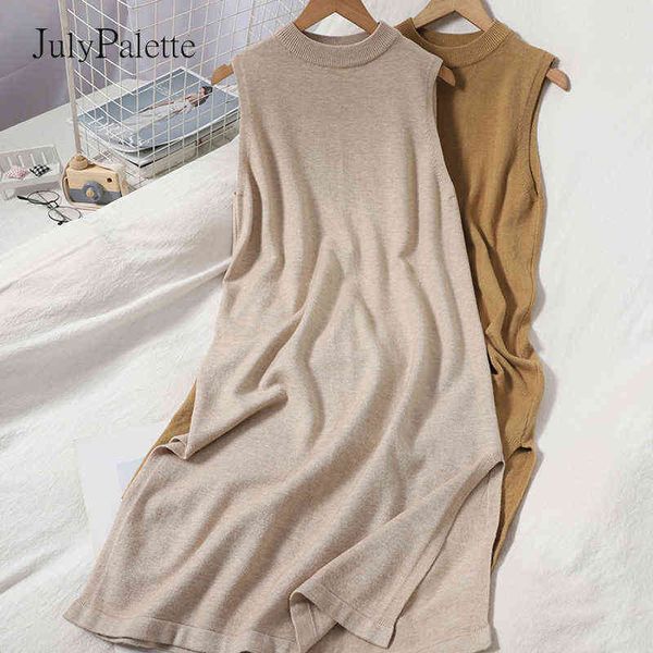 julypalette korean pullover o-neck knitted dress casual women sleeveless vest dress 2022 summer solid split midi knit vestidos y220413, Black;gray
julypalette korean pullover o-neck knitted dress casual women sleeveless vest dress 2022 summer solid split midi knit vestidos y220413, Black;gray