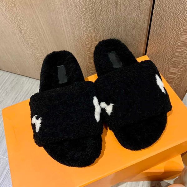 paris designer brand women lambswool slipper old flowers l print fur woolen plush slides lambskin sandals flat heel slippers home loafers, Black 
paris designer brand women lambswool slipper old flowers l print fur woolen plush slides lambskin sandals flat heel slippers home loafers, Black