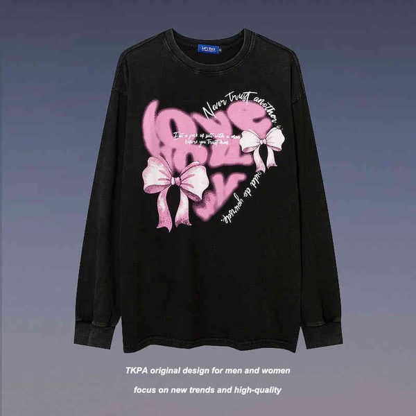 tkpa autumn american hip hop butterfly graffiti long sleeve t-shirt men's fashion brand street loose couple thin sweater, Black
tkpa autumn american hip hop butterfly graffiti long sleeve t-shirt men's fashion brand street loose couple thin sweater, Black