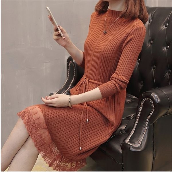 women warm sweater dress autumn winter elastic soild long sleeve casual a-line knitting dress female patchwork race knit dress 201110, Black;gray
women warm sweater dress autumn winter elastic soild long sleeve casual a-line knitting dress female patchwork race knit dress 201110, Black;gray