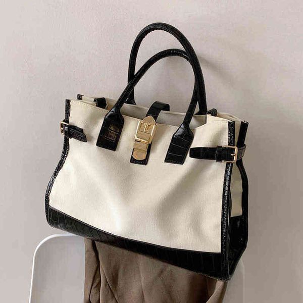texture contrast color large bag women s fashion capacity spring versatile single shoulder bag foreign style 220517
texture contrast color large bag women s fashion capacity spring versatile single shoulder bag foreign style 220517
