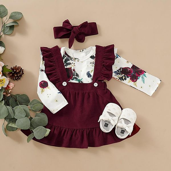 toddler baby girls sets long sleeve floral romper bodysuit suspender outfits fashion o-neck ropa nia winter, White
toddler baby girls sets long sleeve floral romper bodysuit suspender outfits fashion o-neck ropa nia winter, White
