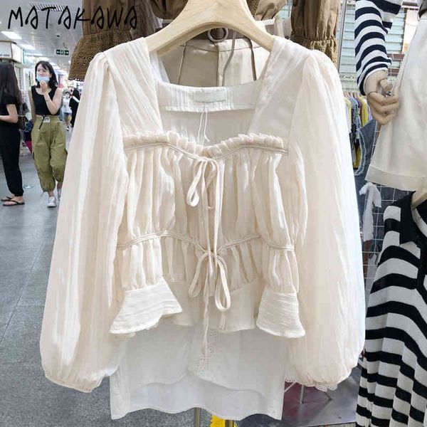 chiffon womens shirt spring pure color sweet ruffles blouse women temperament blusas puff sleeve short 210506, White
chiffon womens shirt spring pure color sweet ruffles blouse women temperament blusas puff sleeve short 210506, White