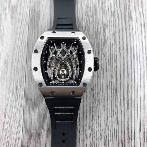 luxury watch date mens business wine barrel shaped refined steel fully automatic richa milles mechanical watch fashion trend hollowed out lu, Slivery;brown
luxury watch date mens business wine barrel shaped refined steel fully automatic richa milles mechanical watch fashion trend hollowed out lu, Slivery;brown