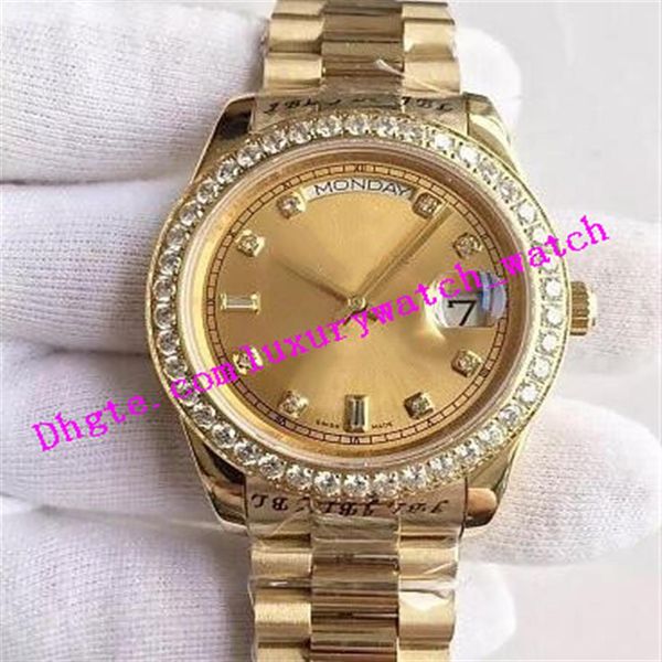 factory s luxury watch 3 style 18k solid yellow gold diamond bezel dial 41mm mens watch automatic fashion men's watches w256n, Slivery;brown
factory s luxury watch 3 style 18k solid yellow gold diamond bezel dial 41mm mens watch automatic fashion men's watches w256n, Slivery;brown