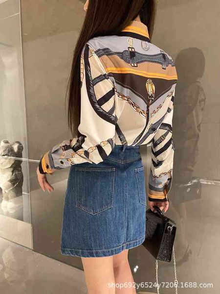 women's blouses & shirts spring and summer fashion brand niche chain printing long sleeved high collar single breasted shirt fashionabl, White
women's blouses & shirts spring and summer fashion brand niche chain printing long sleeved high collar single breasted shirt fashionabl, White