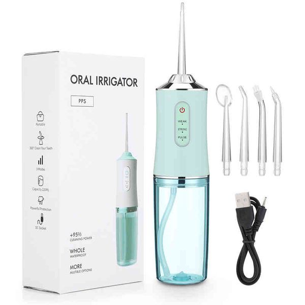 electric sonic oral irrigator 3 modes dental water flosser jet 220ml calculus removal teeth cleaner whitener 220510
electric sonic oral irrigator 3 modes dental water flosser jet 220ml calculus removal teeth cleaner whitener 220510