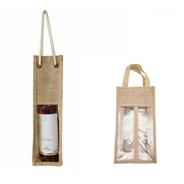 jute wine carrier reusable burlap tote bags clear window with handles gift bag travel storage organizer for wedding holiday hot
jute wine carrier reusable burlap tote bags clear window with handles gift bag travel storage organizer for wedding holiday hot