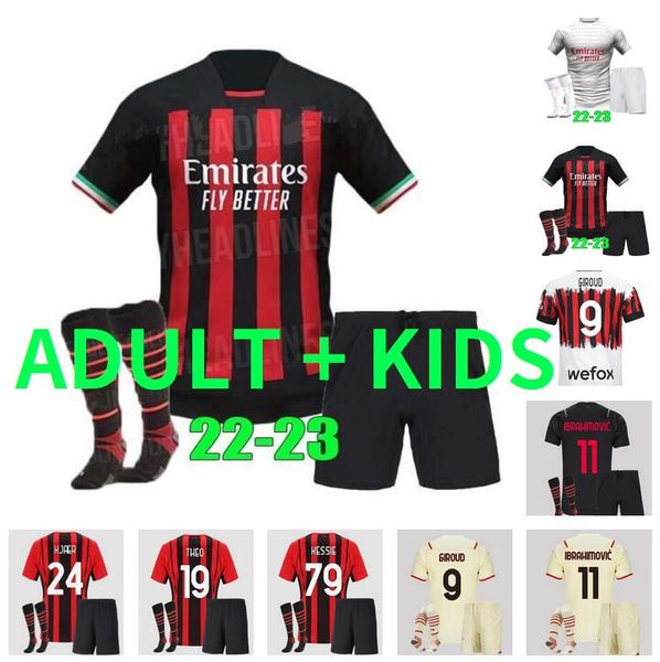 kids kit 21 22 23 tomori giroud tonali kjær kessie soccer jerseys ac 2022 2023 milans ibrahimovic football shirt rebic maillot de foot a.reb, Black;yellow
kids kit 21 22 23 tomori giroud tonali kjær kessie soccer jerseys ac 2022 2023 milans ibrahimovic football shirt rebic maillot de foot a.reb, Black;yellow