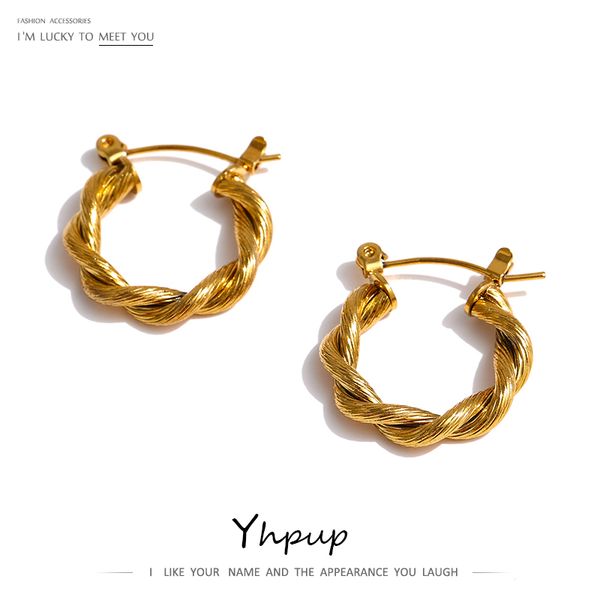 yhpup 20mm metal twist small gold color hoop earrings jewelry stainless steel fashion chic trendy daily accessories women 220716, Golden;silver
yhpup 20mm metal twist small gold color hoop earrings jewelry stainless steel fashion chic trendy daily accessories women 220716, Golden;silver