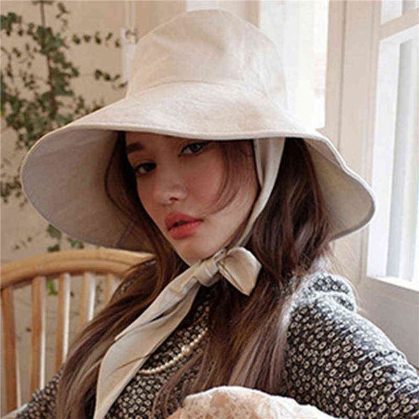 versatile thin tie bucket hat women korean wide brim fisherman hat foldable sunscreen cotton linen sun hat spring and summer y220702, Blue;gray
versatile thin tie bucket hat women korean wide brim fisherman hat foldable sunscreen cotton linen sun hat spring and summer y220702, Blue;gray