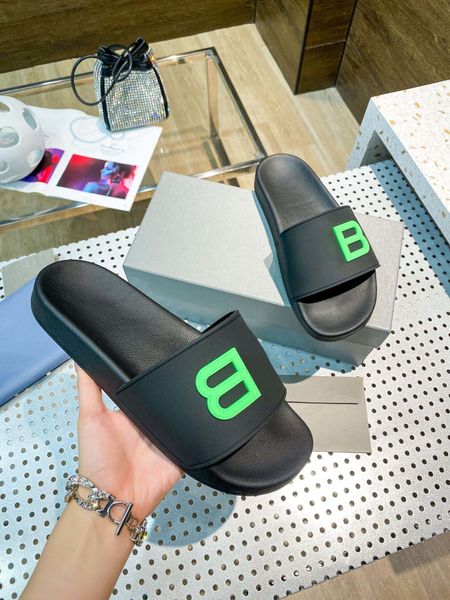 summer women mens classic slippers double letter b luxury night lights gear bottom non slip beach shoes sandals size 35-45, Black
summer women mens classic slippers double letter b luxury night lights gear bottom non slip beach shoes sandals size 35-45, Black