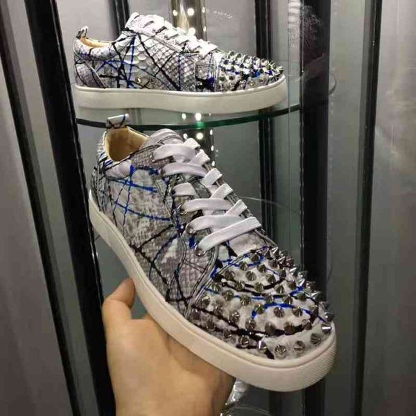 dress shoes spring autumn leather splash ink style low-cut python pattern rivet men's casual lace-up couple 4b4c, Black
dress shoes spring autumn leather splash ink style low-cut python pattern rivet men's casual lace-up couple 4b4c, Black
