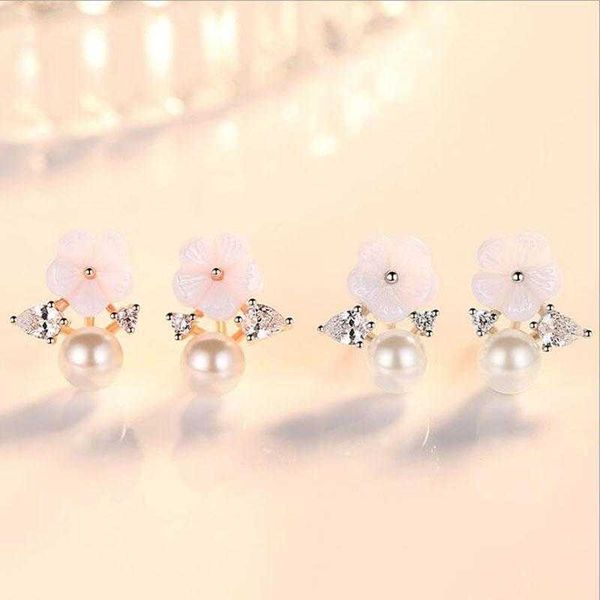 stud rose gold 925 silver earrings for women wedding elegant crystal cz shell flower pearl earring fine jewelry giftsstud, Golden;silver
stud rose gold 925 silver earrings for women wedding elegant crystal cz shell flower pearl earring fine jewelry giftsstud, Golden;silver