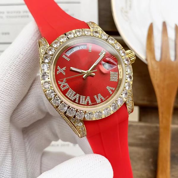 luxury iced out diamond watch men 40mm day date automatic mechanical aaa sweeping popular brand 16233 sapphire glass, Slivery;brown
luxury iced out diamond watch men 40mm day date automatic mechanical aaa sweeping popular brand 16233 sapphire glass, Slivery;brown