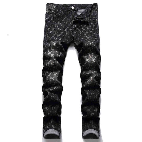men's jeans 2022 spring and summer trend personalized straight tube black characteristic printed men's jeans 1hqt, Blue
men's jeans 2022 spring and summer trend personalized straight tube black characteristic printed men's jeans 1hqt, Blue