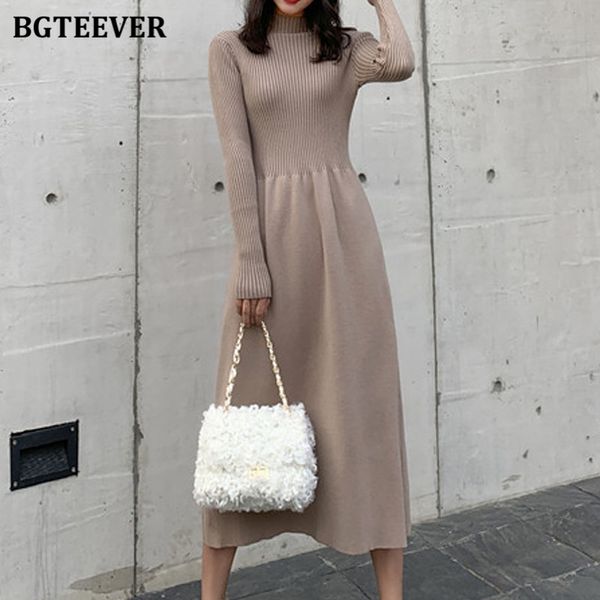 bgteever elegant a-line knit dress women long sleeve slim waist basic sweater dresses womens autumn winter bottom solid dresses, Black;gray
bgteever elegant a-line knit dress women long sleeve slim waist basic sweater dresses womens autumn winter bottom solid dresses, Black;gray
