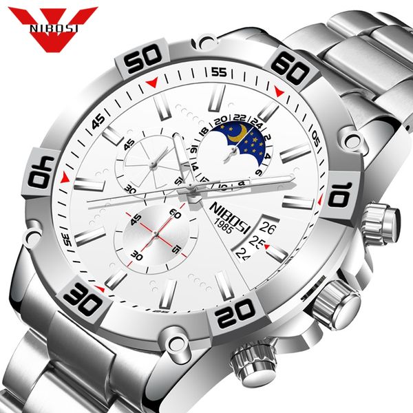 nibosi 2022 fashion mens watches sport watch strap band male military waterproof watch men quartz date clock relogio masculino, Silver
nibosi 2022 fashion mens watches sport watch strap band male military waterproof watch men quartz date clock relogio masculino, Silver