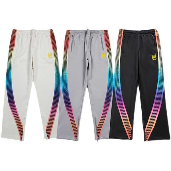 men's pants awge x needs co branded color gradient stripe butterfly embroidery thin men's and women's loose casual sweatpants, Black
men's pants awge x needs co branded color gradient stripe butterfly embroidery thin men's and women's loose casual sweatpants, Black