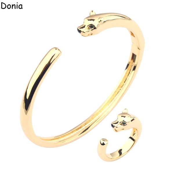 donia jewelry luxury open bangle european and american fashion exaggerated classic green eyes glossy leopard bracelet ring set designer with, Black
donia jewelry luxury open bangle european and american fashion exaggerated classic green eyes glossy leopard bracelet ring set designer with, Black