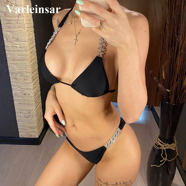 new shiny diamond halter bikini female swimsuit women swimwear two-pieces bikini set padded bather bathing suit swim v2386b, White;black
new shiny diamond halter bikini female swimsuit women swimwear two-pieces bikini set padded bather bathing suit swim v2386b, White;black
