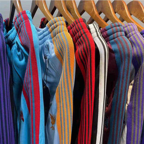 men's pants multicolor side stripe needles pants men women embroidered butterfly awge needles track pants trousers0221v23, Black
men's pants multicolor side stripe needles pants men women embroidered butterfly awge needles track pants trousers0221v23, Black