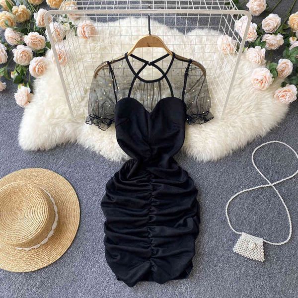 casual dresses korean chic french short sleeved mesh stitching pleats slim fit temperament hip wrap dress dress fashion h5fh, Black;gray
casual dresses korean chic french short sleeved mesh stitching pleats slim fit temperament hip wrap dress dress fashion h5fh, Black;gray