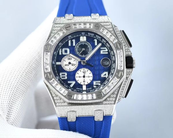 men's watch swarovskidiamondwatch imported quartz movement rubber strap 45mm super luminous waterproof 50m, Slivery;brown
men's watch swarovskidiamondwatch imported quartz movement rubber strap 45mm super luminous waterproof 50m, Slivery;brown